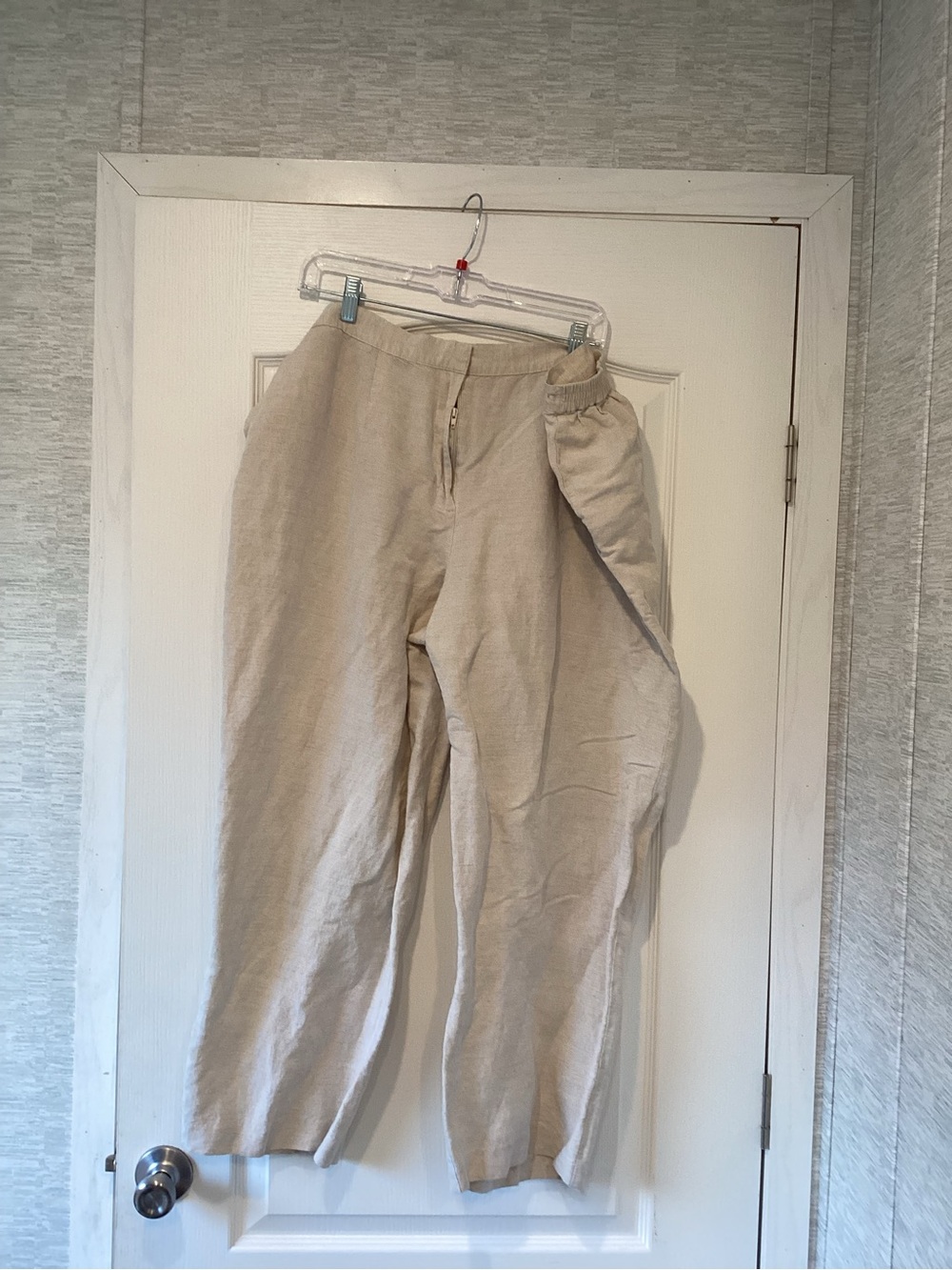 Ruby Rd. Light Beige Linen-Blend Chinos 20W EUC